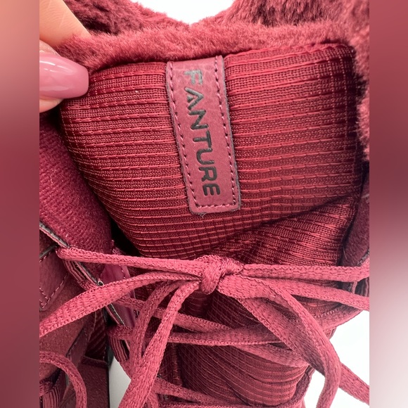 Fanture Women's Waterproof Burgundy Snow Winter Boots NEW Size 10 EU 41 - Picture 4 of 6